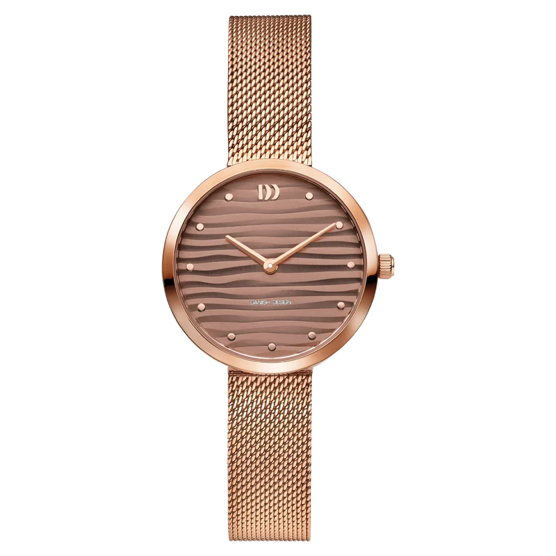 Danish Design Amelia Ripple IV69Q1307 Damenuhr Roségold • Mineralglas • Mesh-Armband