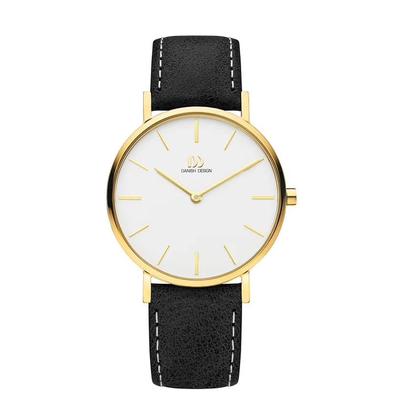 Danish Design Tidløs IV15Q1231 Ærø Damen Armbanduhr Silber-Gold • Mineralglas • Lederarmband