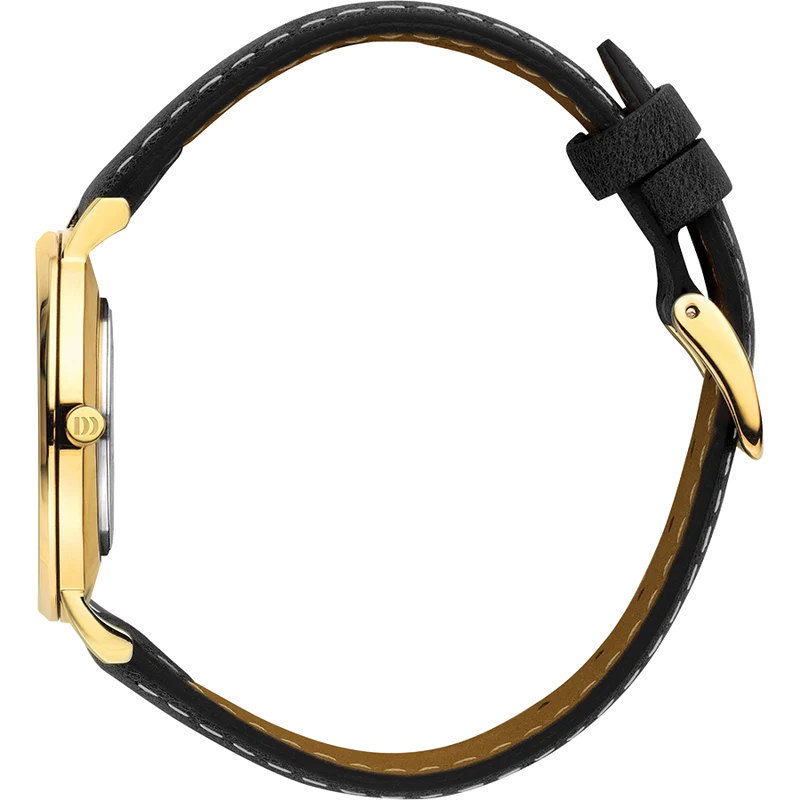 Danish Design Tidløs IV15Q1231 Ærø Damen Armbanduhr Silber-Gold • Mineralglas • Lederarmband
