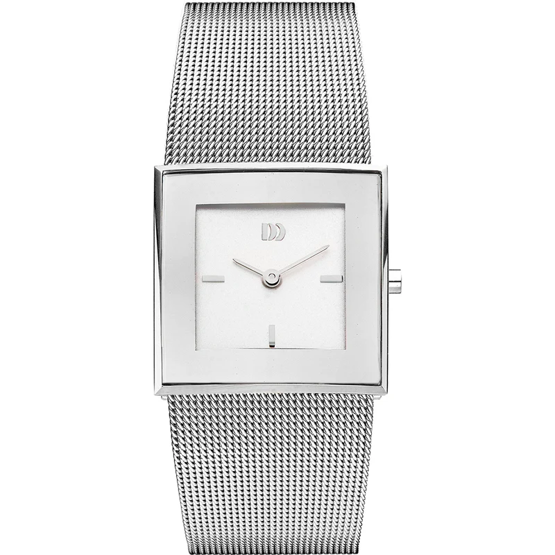 Danish Design Cindy IV62Q973 Damen • Eckiges Edelstahlgehäuse • Milanaisearmband