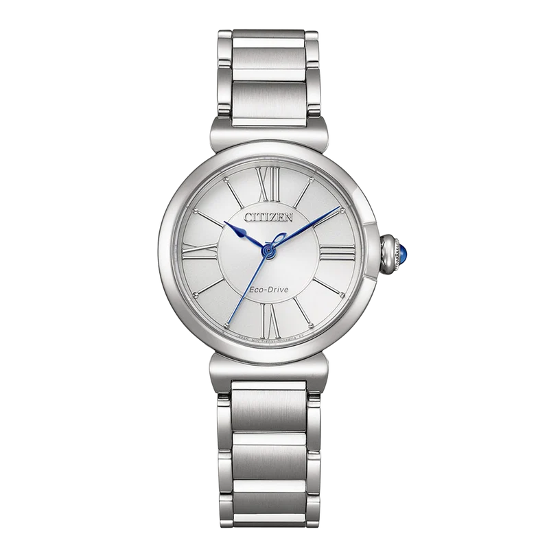 Citizen L EM1070-83L Damenuhr Grün • Eco-Drive Saphirglas • Edelstahlarmband
