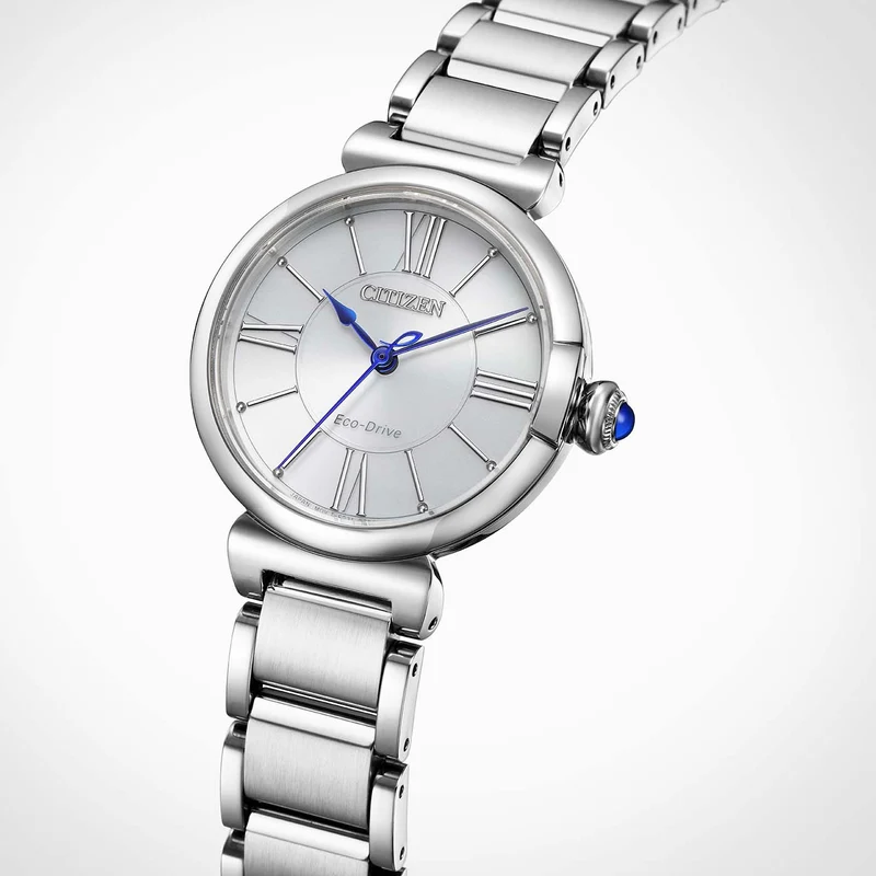 Citizen L EM1070-83A Damenuhr Silber • Eco-Drive Solarquarz • Saphirglas