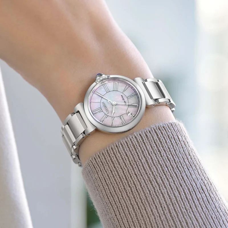 Citizen EM1060-87Y Damenuhr Eco-Drive • Saphirglas • Perlmutt-Zifferblatt