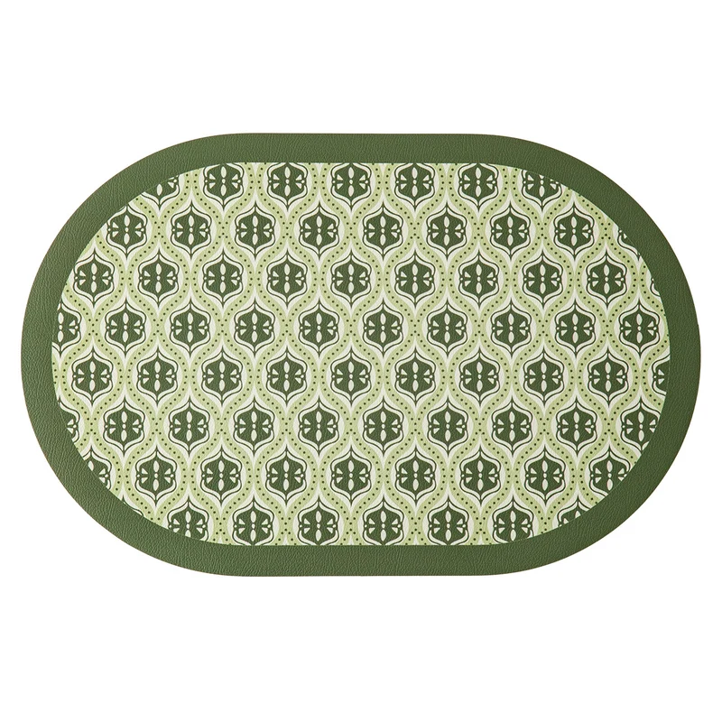 Runder gewebter Wohnteppich mit floraler Ornamentik und Tiermotiv