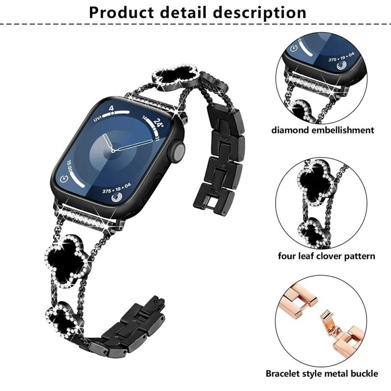 Super Stylisch Apple Smartwatch Metall Und Strass Universell Armband