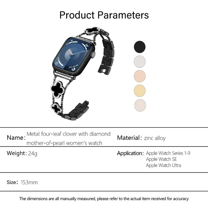 Super Stylisch Apple Smartwatch Metall Und Strass Universell Armband