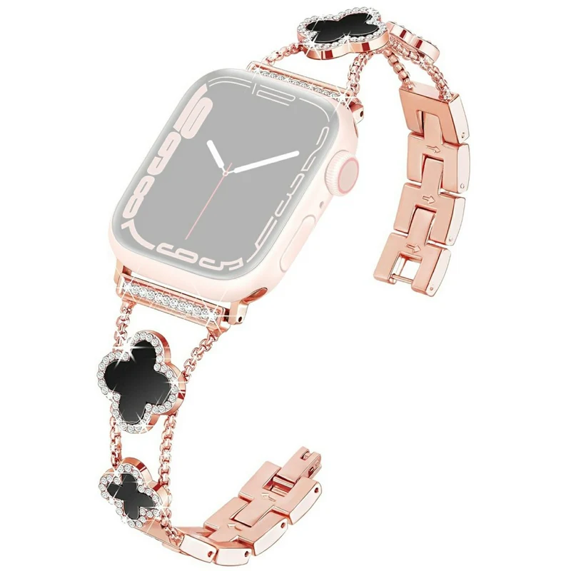 Super Stylisch Apple Smartwatch Metall Und Strass Universell Armband