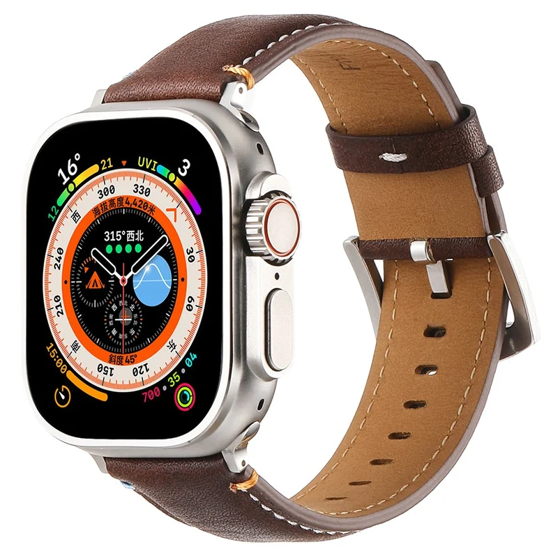 Mega Sympathisch Apple Smartwatch Echtes Leder Universell Armband