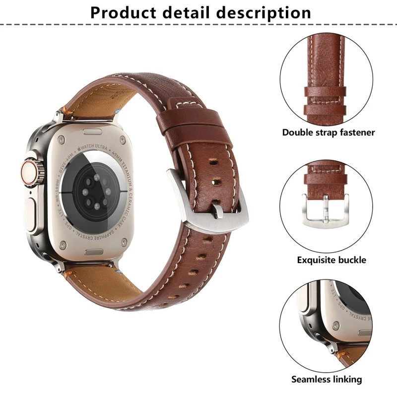 Mega Sympathisch Apple Smartwatch Echtes Leder Universell Armband