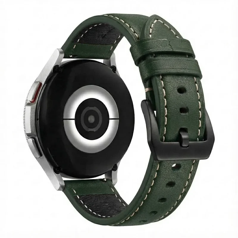 Stahlgear Zeus Glänzendes Lederarmband (Grün)