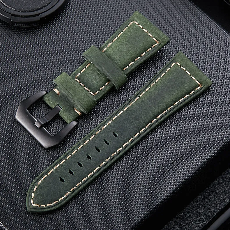 Stahlgear Zeus Glänzendes Lederarmband (Grün)