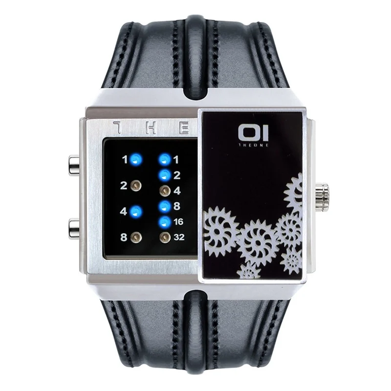 THE ONE Uhr Herren Binär-Armbanduhr Slider Watch SD126B1