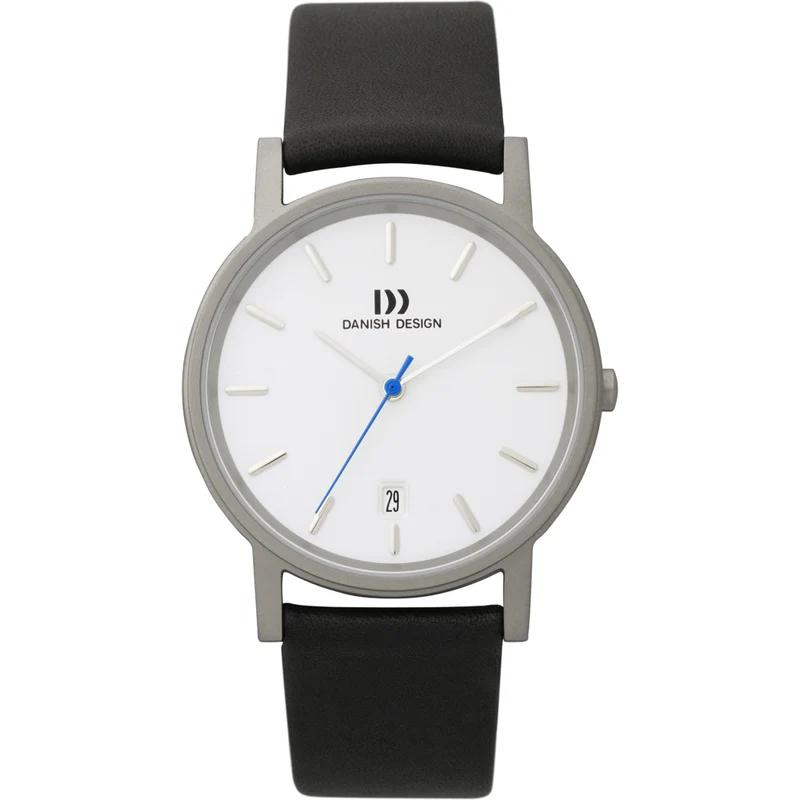 Danish Design Oder IQ12Q171 Herren • Titan-Gehäuse • Weißes Zifferblatt mit Datum