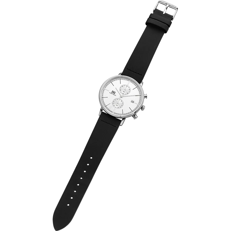 Danish Design Koltur Chrono II IQ12Q1290 Herrenuhr Silber • Mineralglas • Chronograph