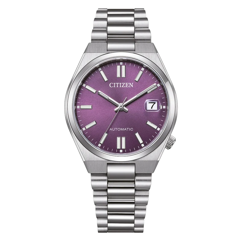 Citizen Tsuyosa NJ0200-50W Herren Armbanduhr Lila • Automatikwerk Kaliber 8210 • Saphirglas