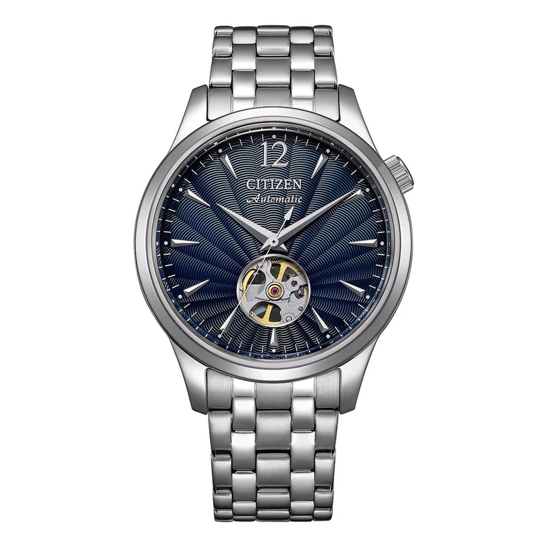 Citizen NH9131-73A Herrenuhr Silber • Automatikwerk mit Open Heart • Kaliber 8229