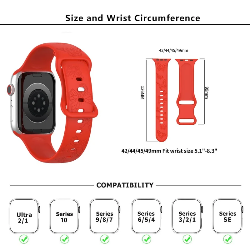 Unglaublich Süß Apple Smartwatch Silikon Universell Armband