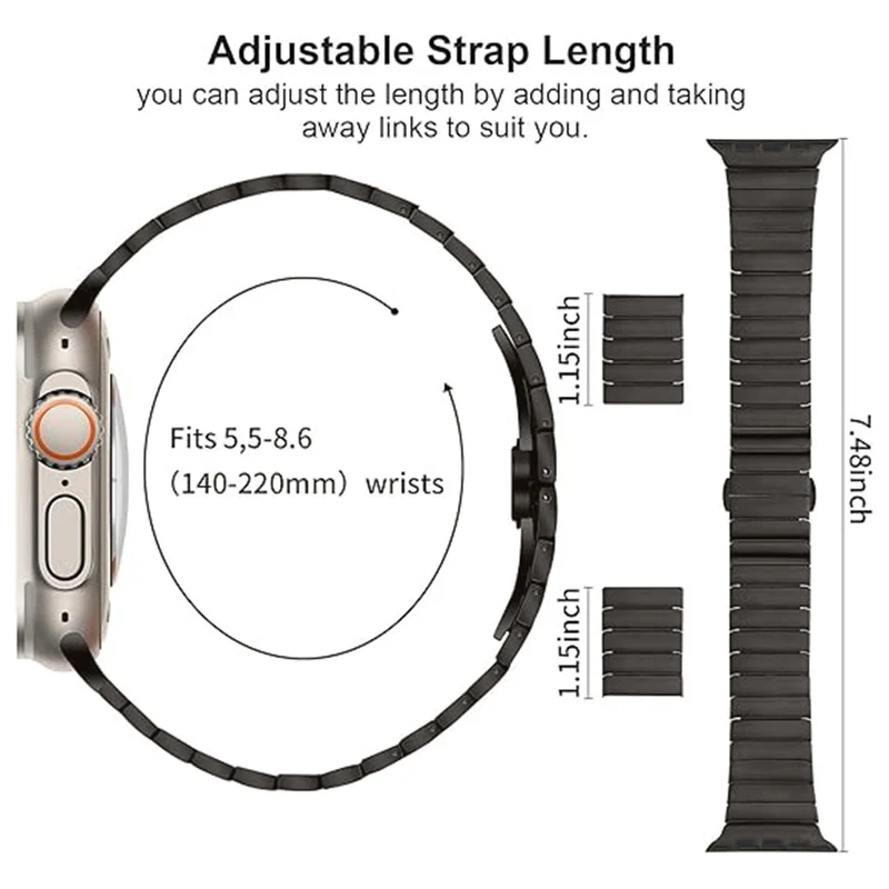 Bequem Apple Smartwatch Metall Universell Armband
