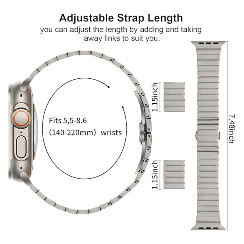 Bequem Apple Smartwatch Metall Universell Armband