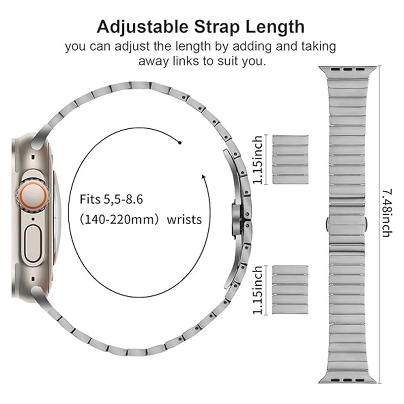 Bequem Apple Smartwatch Metall Universell Armband