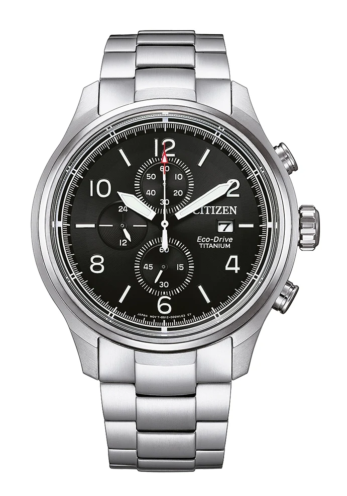 Citizen Zenshin CA0810-88E Herren Armbanduhr Blau • Eco-Drive Solar • Super Titanium Chronograph