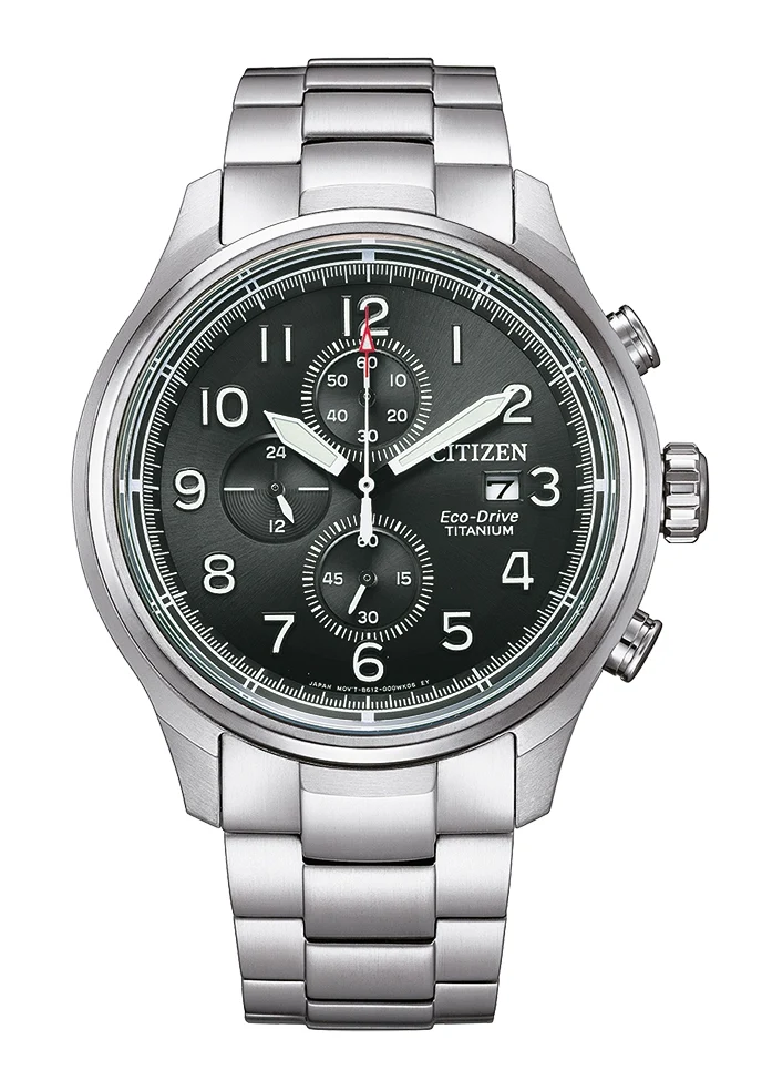 Citizen Eco-Drive CA0810-88X Herren Armbanduhr • Super Titanium • Solarbetriebener Chronograph