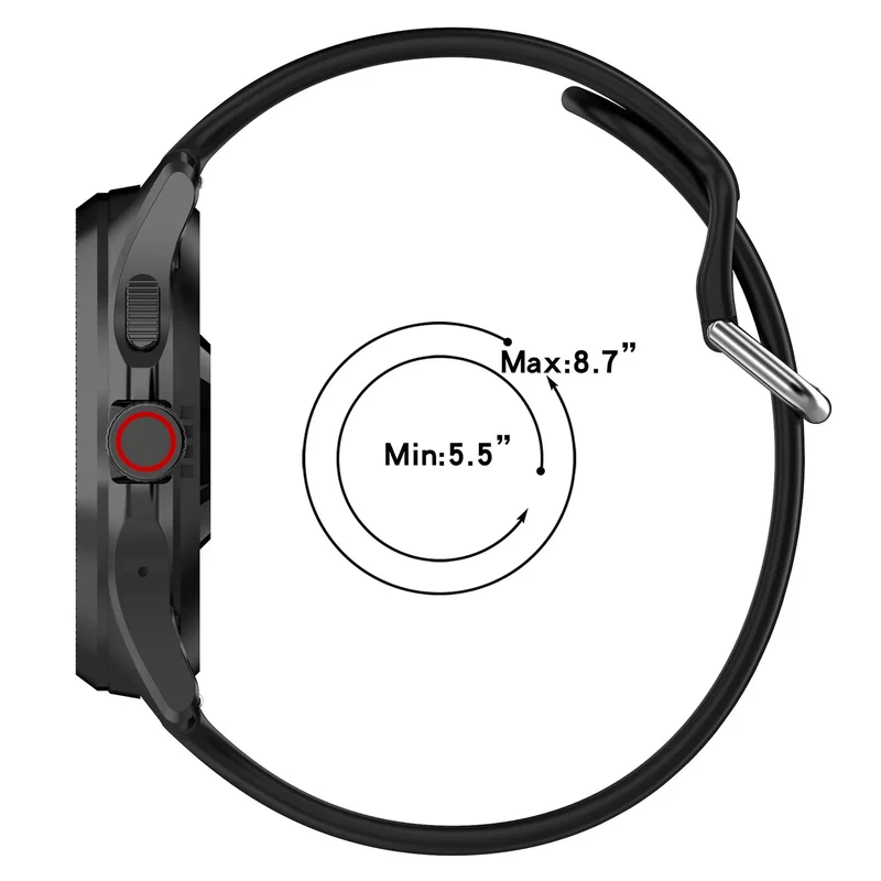 Stahlgear Zeus Silikon Schnallenarmband (Schwarz)