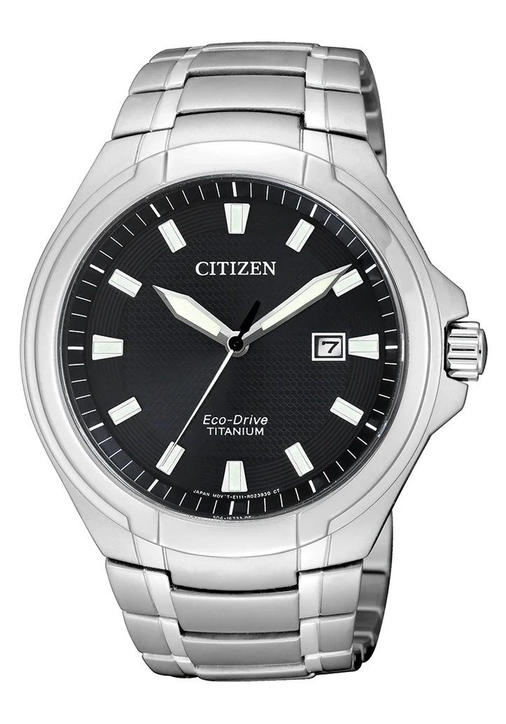 Citizen Eco-Drive BM7430-89E Herrenuhr Schwarz • Super Titanium • Solarbetrieb