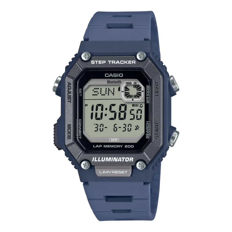 Casio WS-B1000-2AVEF Herren Armbanduhr Blau • Bluetooth Schrittzähler • 10 ATM Wasserschutz
