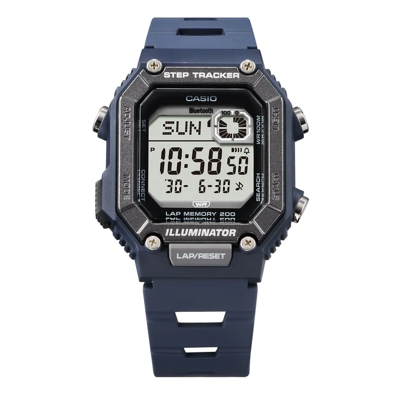 Casio WS-B1000-2AVEF Herren Armbanduhr Blau • Bluetooth Schrittzähler • 10 ATM Wasserschutz