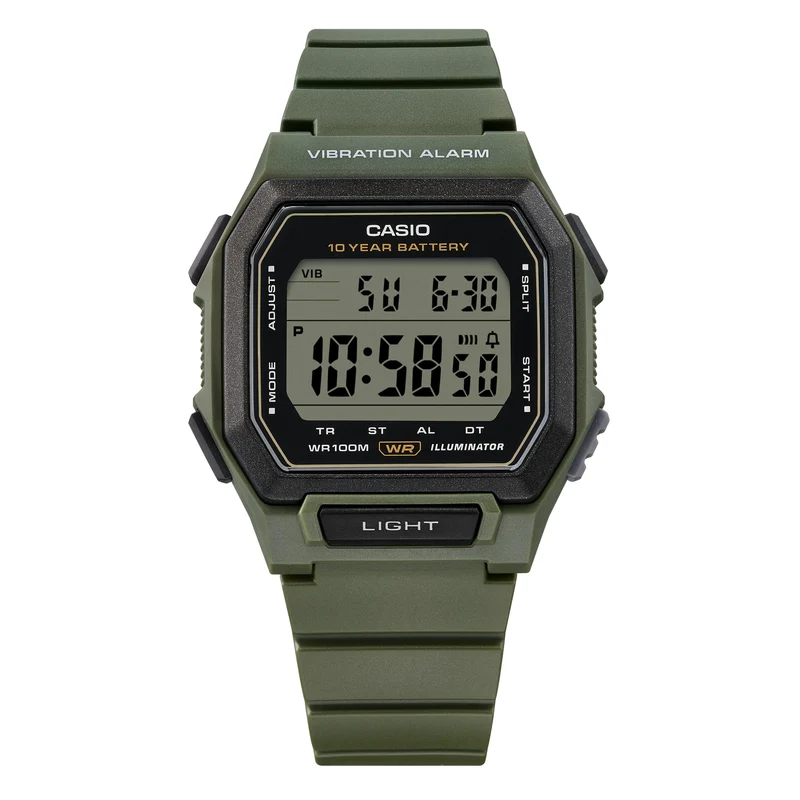 Casio Timeless W-738H-3AVEF Herrenuhr • Vibrationsalarm • 10 Bar Wasserdicht