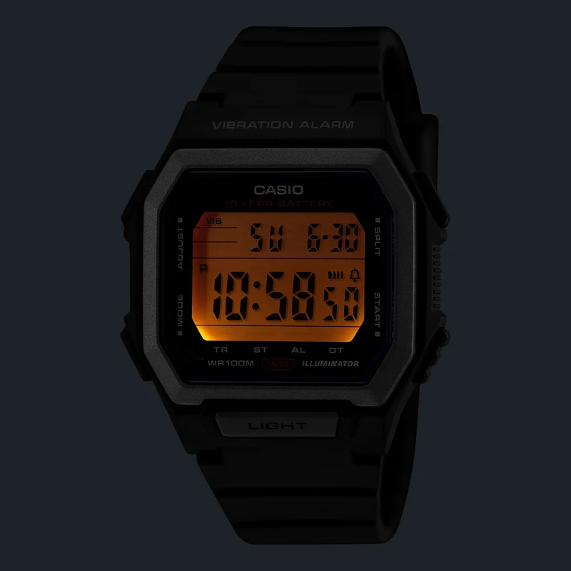 Casio Timeless W-738H-3AVEF Herrenuhr • Vibrationsalarm • 10 Bar Wasserdicht