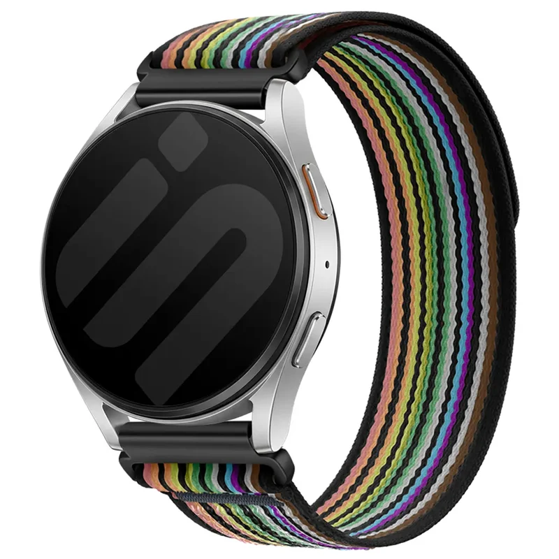 Samsung Galaxy Watch 7 - 44mm Trail Nylonarmband (Schwarz/Bunt)