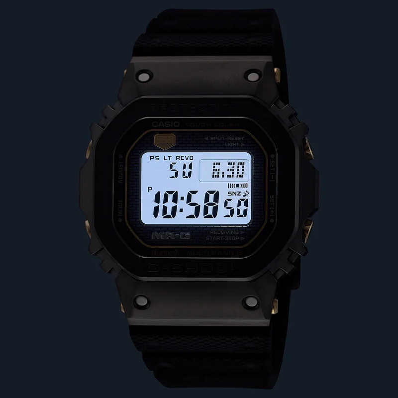Casio G-Shock Pro MRG-B5000R-1DR Herrenuhr • Titan/Cobarion Gehäuse • Solar & Funk