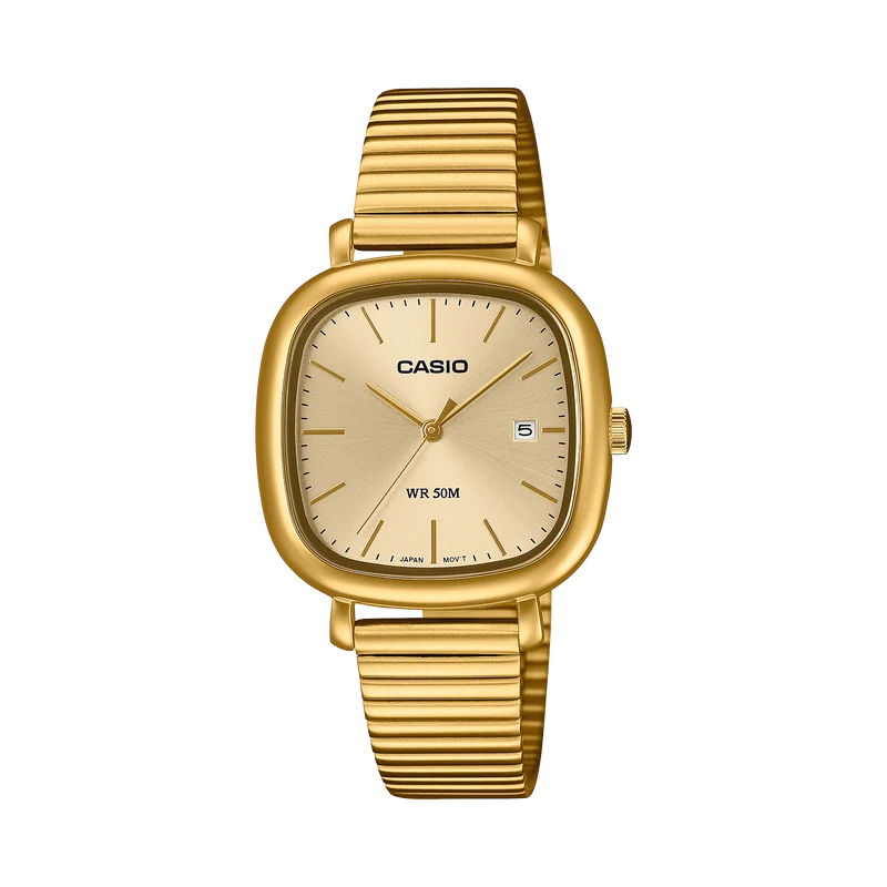 Casio LTP-B166G-9AVEF Damen Armbanduhr Gold • Mineralglas • Datumsanzeige