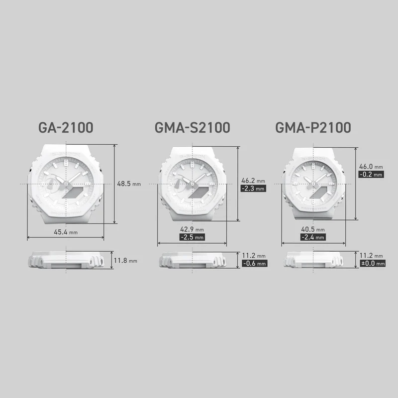 Casio GMA-P2100SR-7AER G-Shock Classic Armbanduhr Transparent/Rosa • Ana-Digi-Anzeige • Stoßfest & wasserdicht