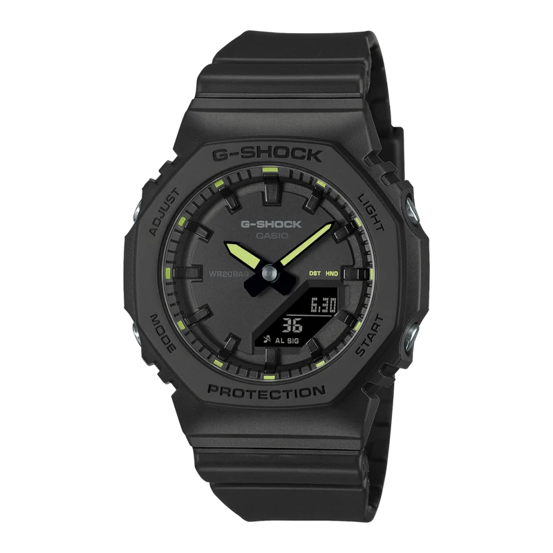 Casio G-Shock GMA-P2100SA-1A2ER Damen • Biobasiertes Harz • Neonfarbene Akzente