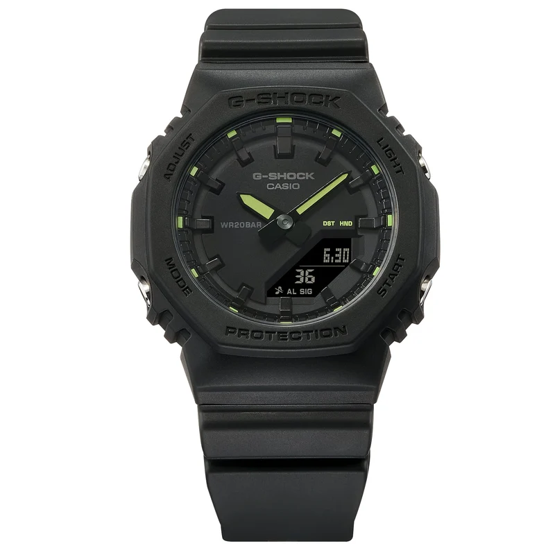 Casio G-Shock GMA-P2100SA-1A2ER Damen • Biobasiertes Harz • Neonfarbene Akzente