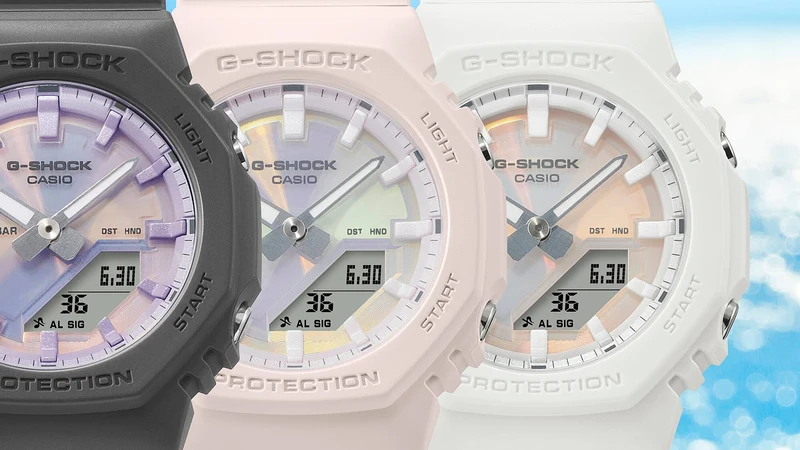 Casio GMA-P2100PC-7AER G-Shock Damenuhr Weiß • Biobasiertes Resin • Ana-Digi Zifferblatt