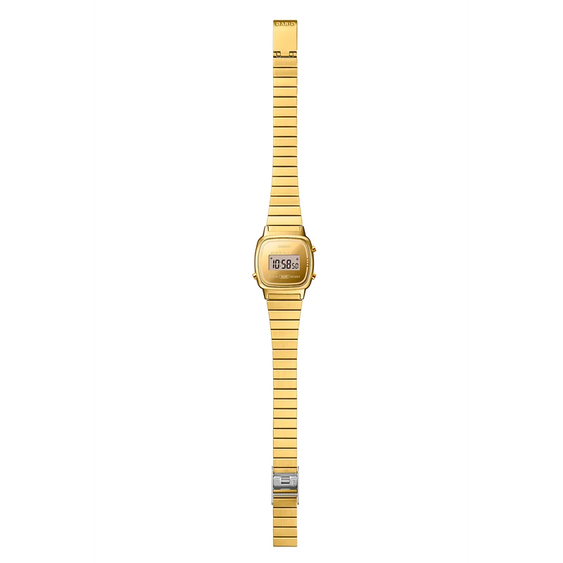 Casio LA670WEGS-9AEF Damenarmbanduhr Goldfarben • Mineralglas • Stoppuhr & Timer
