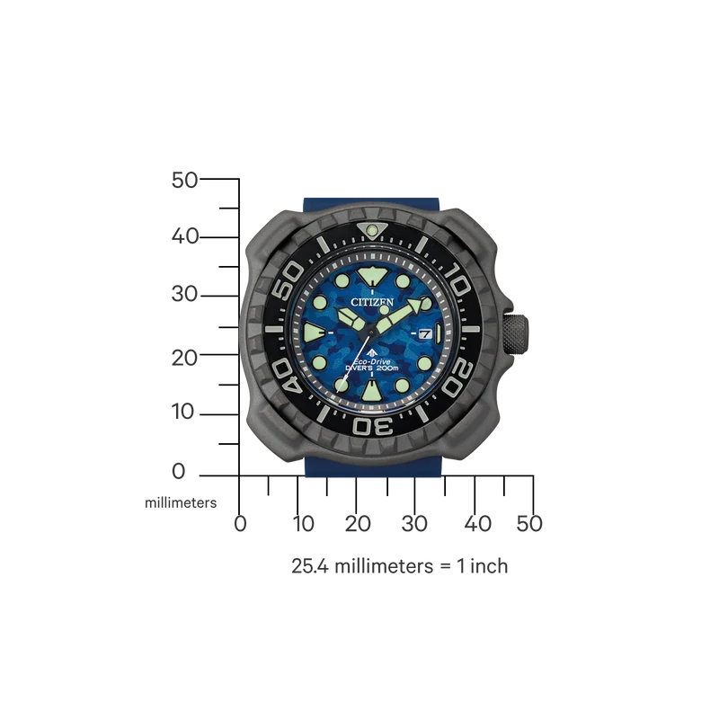 Citizen BN0227-09L Promaster Eco-Drive Herren Taucheruhr Blau • Titan-Gehäuse • 200 m wasserdicht