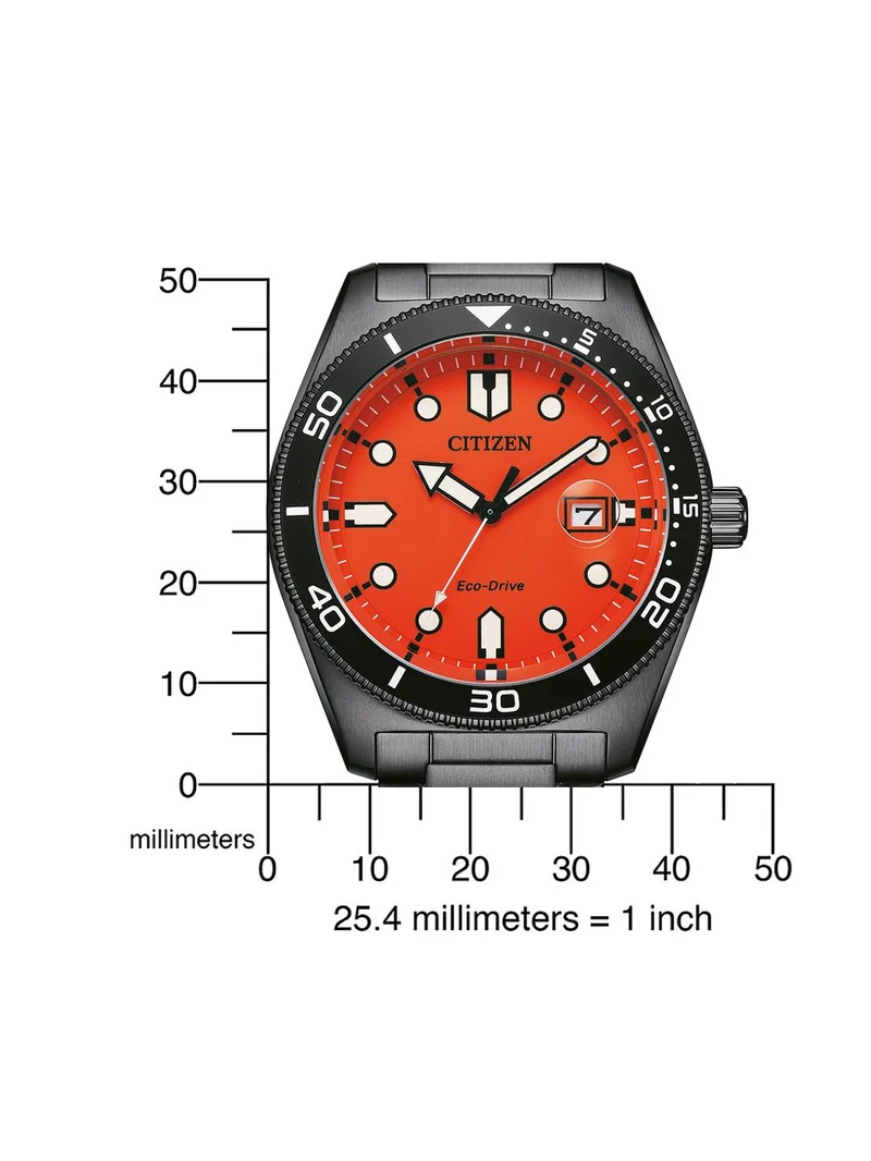 Citizen Promaster AW1765-88X Herrenuhr Orange • Eco-Drive Solarwerk • 10 ATM Wasserdicht