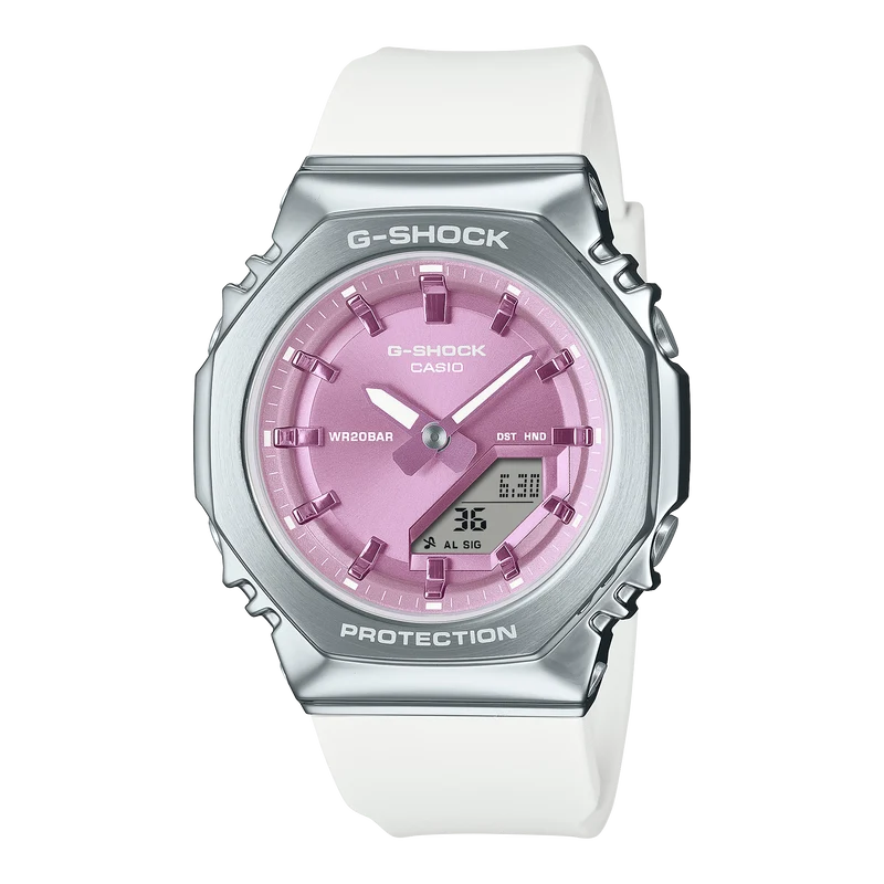 Casio GM-S2110-7A6ER Damen G-Shock GM-S-Serie Armbanduhr Lila • Mineralglas • 20 bar wasserdicht