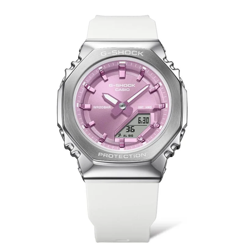 Casio GM-S2110-7A6ER Damen G-Shock GM-S-Serie Armbanduhr Lila • Mineralglas • 20 bar wasserdicht