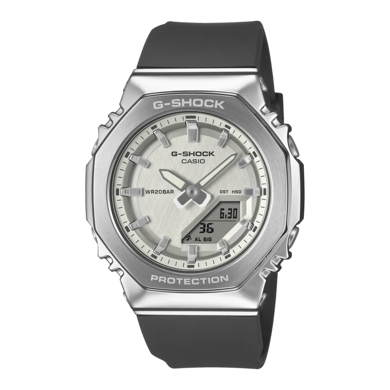 Casio G-Shock GM-S2110-1A7ER Damen Armbanduhr • Biobasiertes Harz • Achteckige Metalllünette
