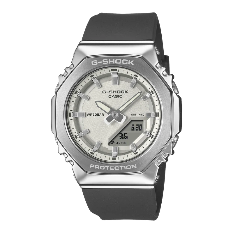 Casio G-Shock GM-S2110-1A7ER Damen Armbanduhr • Biobasiertes Harz • Achteckige Metalllünette