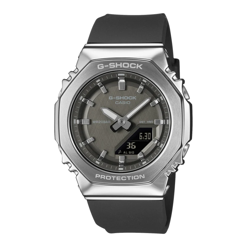 Casio G-Shock GM-S2110-1A1ER Damen Armbanduhr • Metalllünette • Biobasiertes Harz