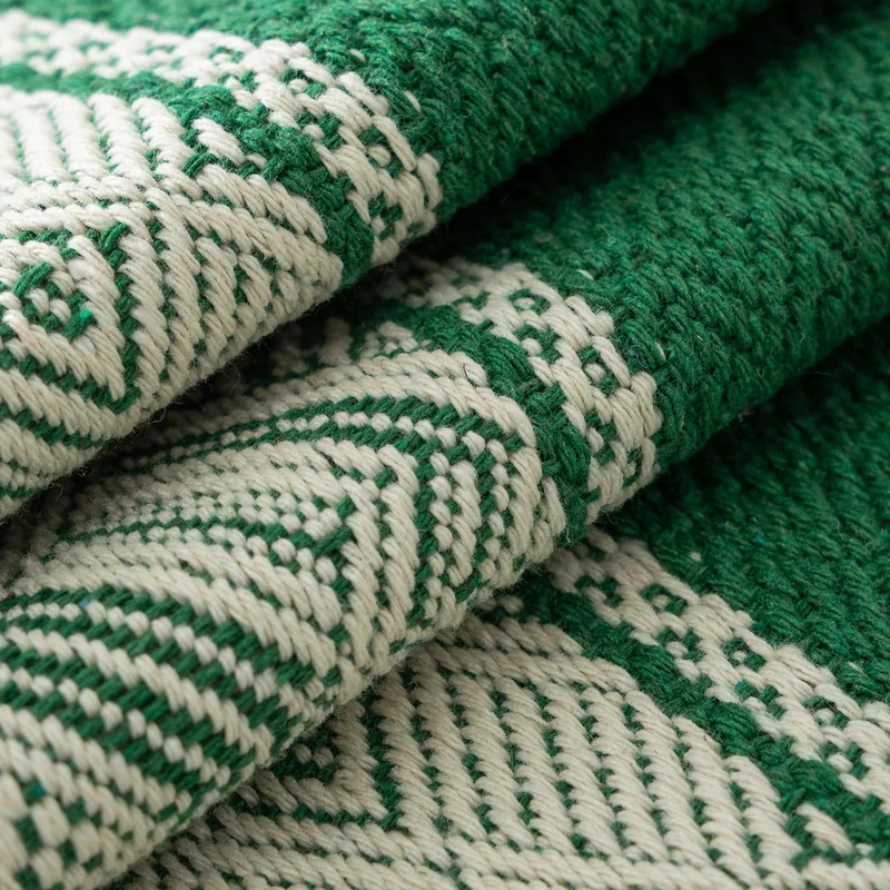 Gewebte rechteckige Tischsets im Set mit Ethno‑Geometrischem Muster und pflegeleichtem Baumwollmix