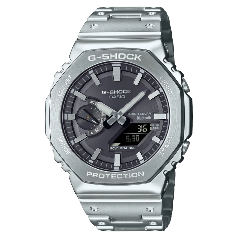 Casio G-Shock GM-B2100SD-1AER Herrenuhr • Vollmetall Edelstahl • Tough Solar & Bluetooth