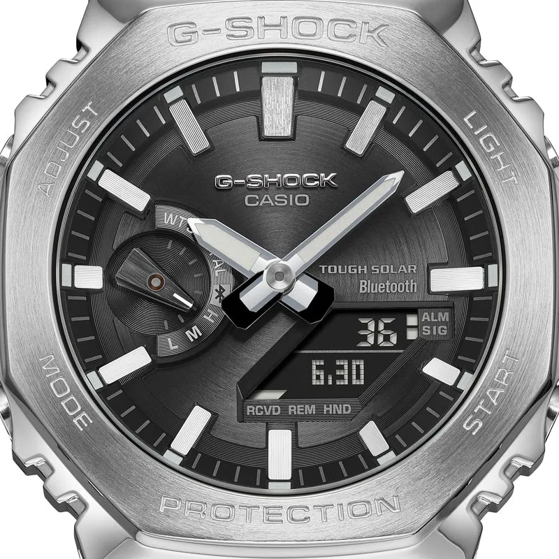 Casio G-Shock GM-B2100SD-1AER Herrenuhr • Vollmetall Edelstahl • Tough Solar & Bluetooth